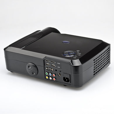 3800 Lumens LED Projector - 5.8 Inch LCD Panel, 2000:1 Contrast Ratio, 1280x768 DPI Resolution (Black)