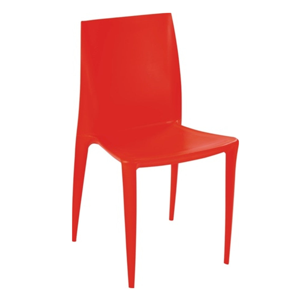 Fine Mod Imports Square Dining Chair, Orange