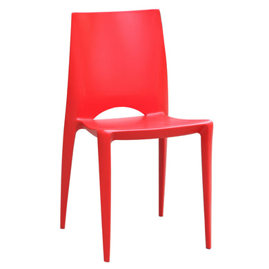 Fine Mod Imports Square Dining Chair, Red