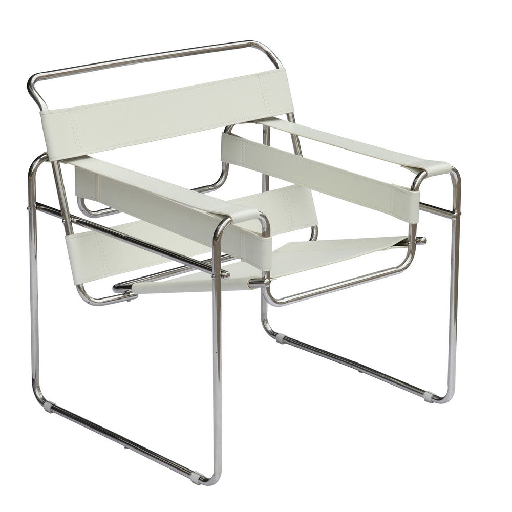 Fine Mod Imports Strap Chair, White