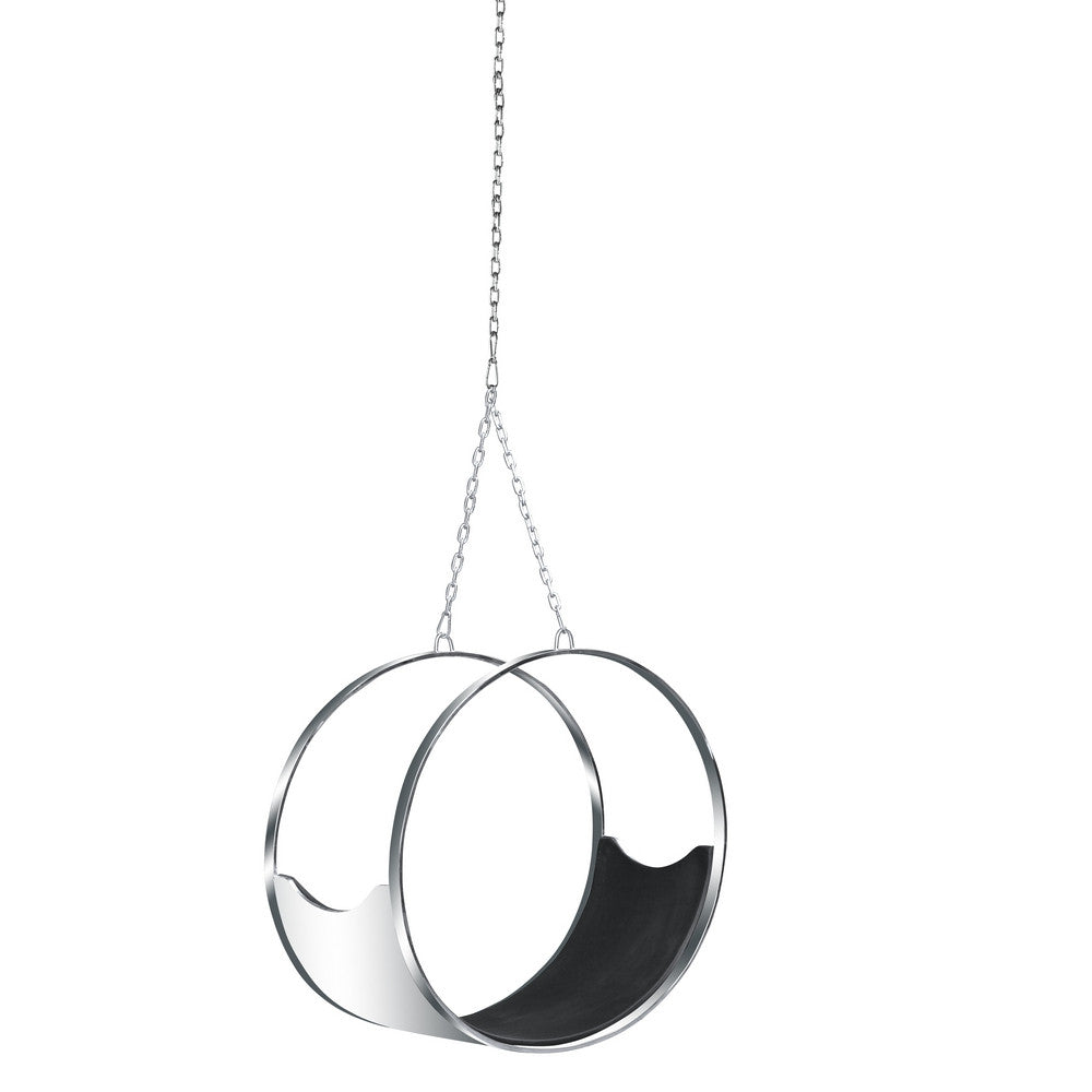 Fine Mod Imports Ring Hanging Chair, Black