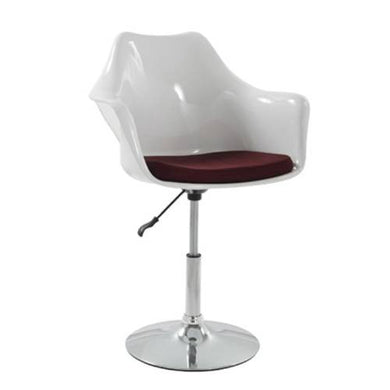 Fine Mod Imports Lilly Arm Chair, White