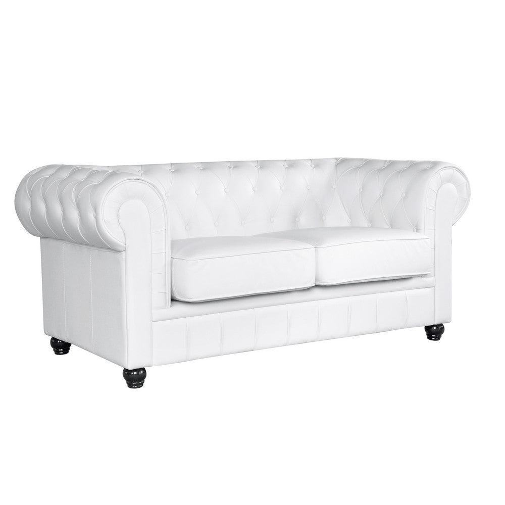 Fine Mod Imports Chestfield Loveseat, White