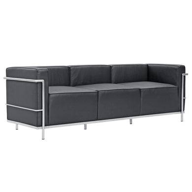 Fine Mod Imports Grand Lc3 Sofa, Black