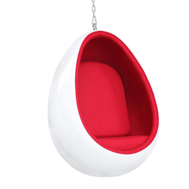 Fine Mod Imports Egg Hanging Chair, White