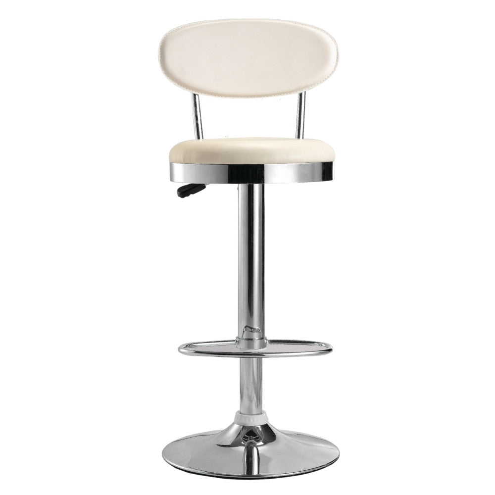 Fine Mod Imports Beer Bar Stool Chair, White