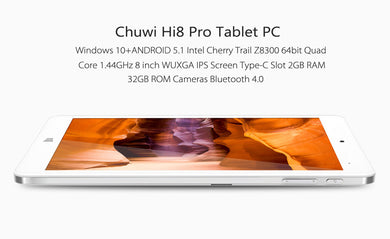 CHUWI Hi8 Pro Windows 10 + Android Tablet PC - 8 Inch 1920x1200 Display, USB Type-C, Mini HDMI, OTG, Bluetooth