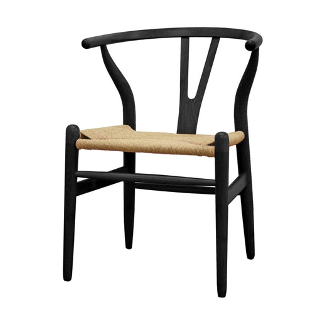 Fine Mod Imports Woodstring Dining Chair, Black