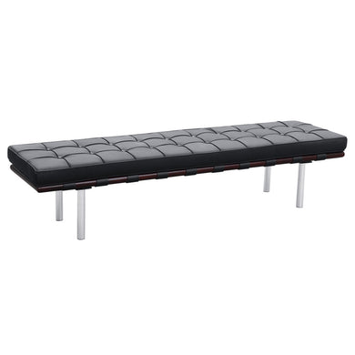 Fine Mod Imports Pavilion Bench 3 Seater, Black