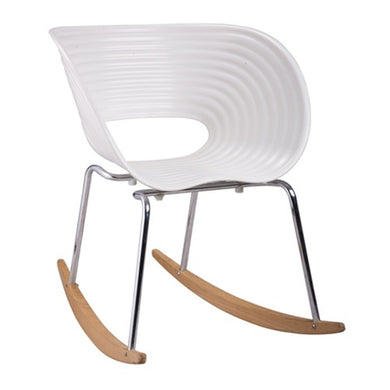 Fine Mod Imports Vac Arm Rocker Chair, White