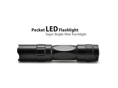 Pocket LED Flashlight - 45 Lumens, Shock + Weather Resistant Aluminum Casing