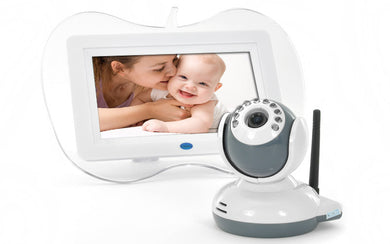 7 Inch 2.4GHz Digital Wireless Baby Monitor + Camera Set - Night Vision Camera, Two Way Intercom