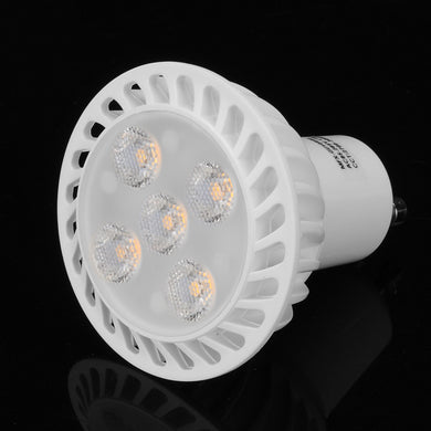 5W LED Spotlight - GU10 Fitting, Dimmable, 5x 1W LED, 500 Lumen, 3000K, 30000 Hours, 25 Degree Beam