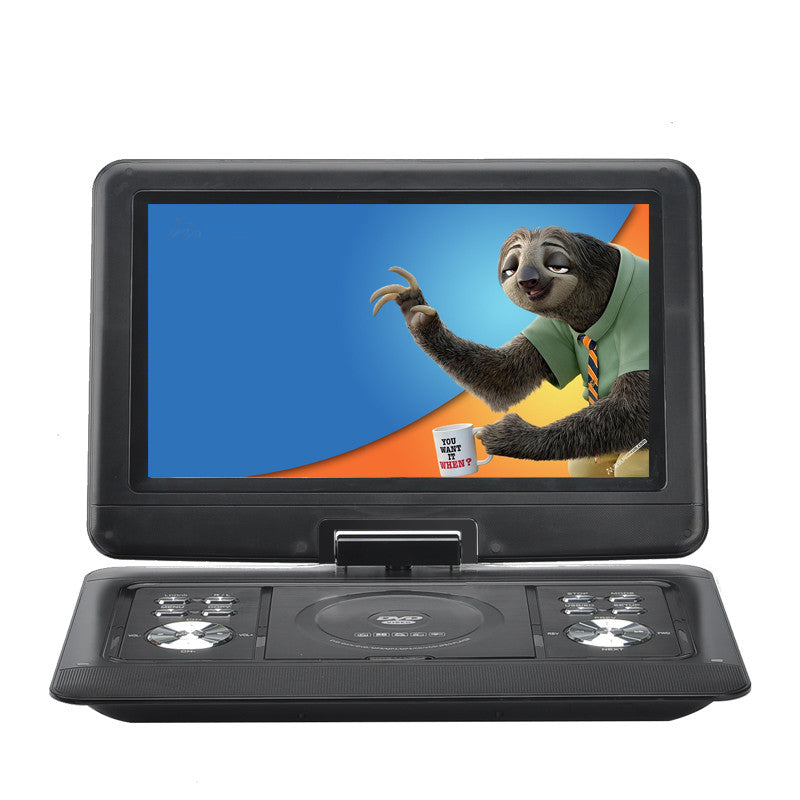 14 Inch Portable DVD Player - 270 Degree Rotating Screen, Region Free, 1280x800 Resolution, Hitachi Lens, Anti-Shock