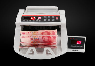 Professional Bill Counter- Automatic Counterfeit Detection with UV and MG, LCD Display, Total Count Voice Feature, 1000 Notes