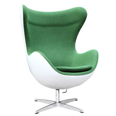 Fine Mod Imports Fiesta Fiberglass Chair In Wool, Green