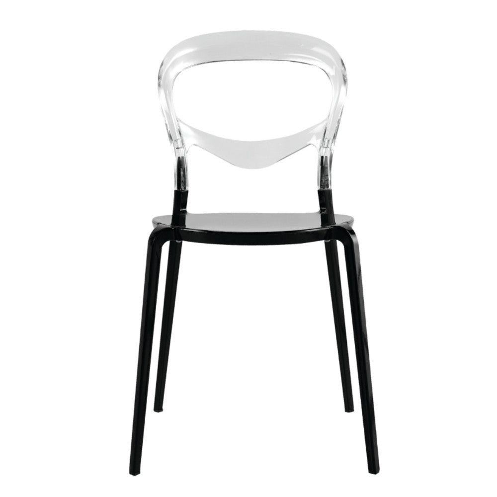 Fine Mod Imports Evo Acrylic Dining Side Chair, Transparent