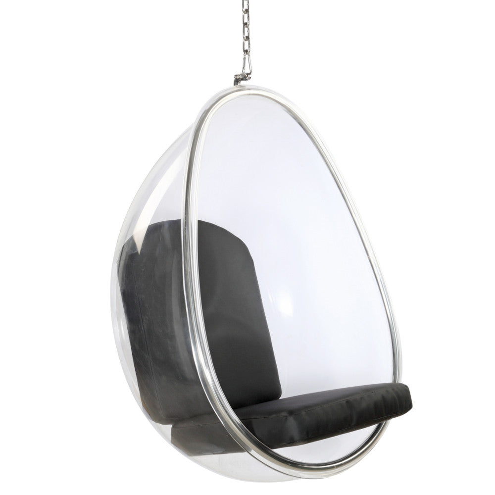 Fine Mod Imports Balloon Hanging Chair, Black