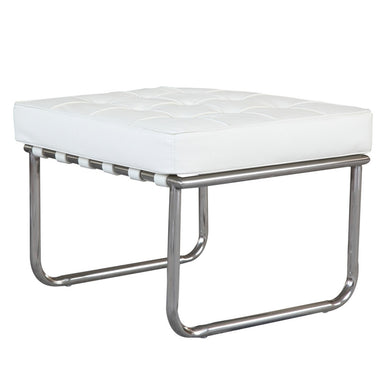 Fine Mod Imports Celona Ottoman, White