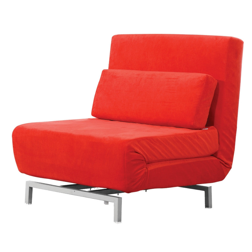 Fine Mod Imports Romano Convertible Sofa, Red