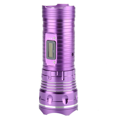 CREE Q5 LED Fishing Flashlight - 200 Lumen, XML CREE Q5 LEDs, LCD Display, Tripod, 6000mAh Battery