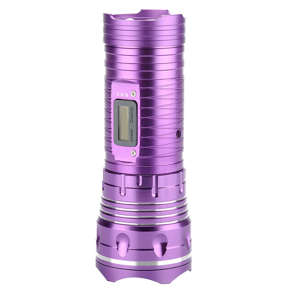 CREE Q5 LED Fishing Flashlight - 200 Lumen, XML CREE Q5 LEDs, LCD Display, Tripod, 6000mAh Battery