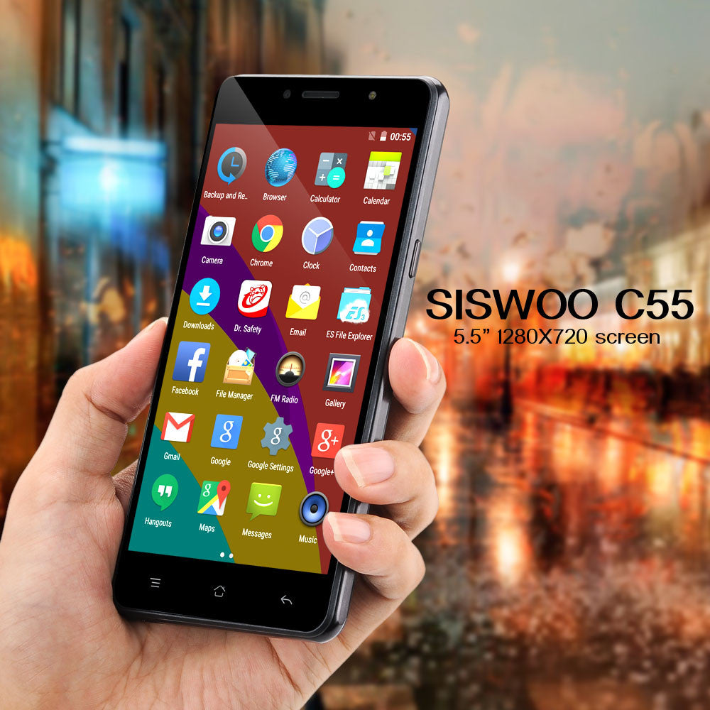 Siswoo C55 Longbow 5.5 Inch Smartphone - 4G Connectivity, 64Bit Octa Core CPU, 2GB RAM, 13MP Camera, IR Control, Smart Wake