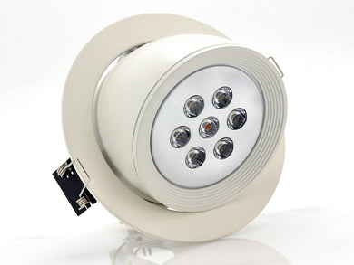 White LED Ceiling Downlight - Adjustable Angle, 7W