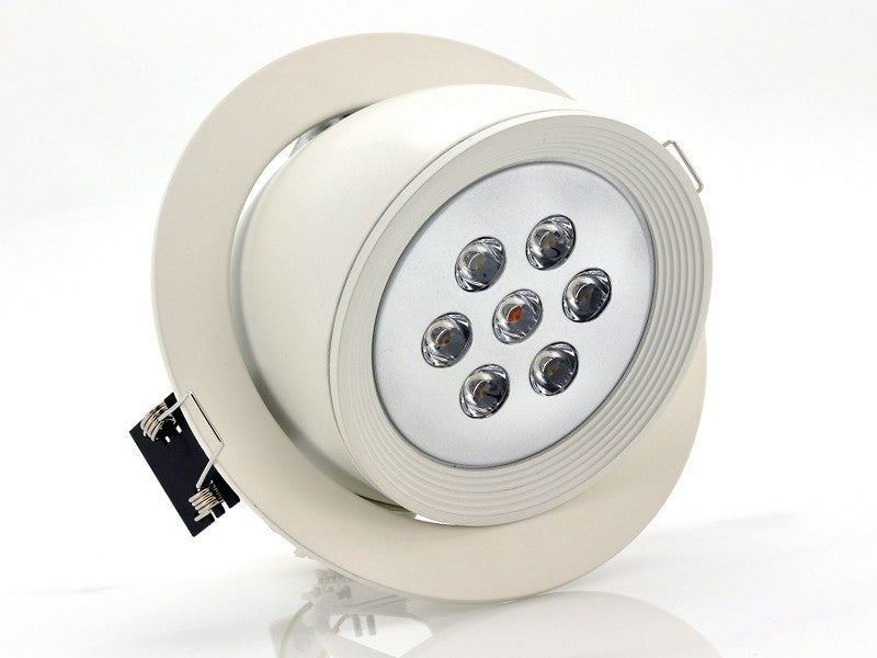 White LED Ceiling Downlight - Adjustable Angle, 7W