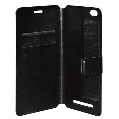 Siswoo C55 Phone Case - Leather, Hard Wearing, Credit Card Pouch, Magnetic Clasp  (Black)