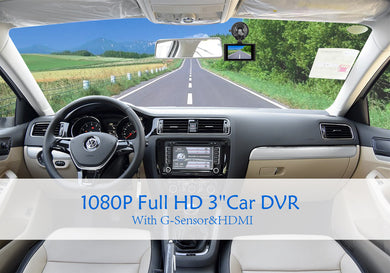 5MP Car DVR - 1080p Full HD, 3 Inch TFT Display, 120 Degree Wide Angle Lens, G-Sensor, 12MP Photos