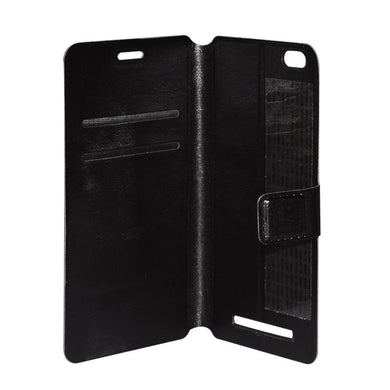 Siswoo C50 Phone Case - High Quality Leather, Credit Card Slot, Magnetic Clasp (Black)