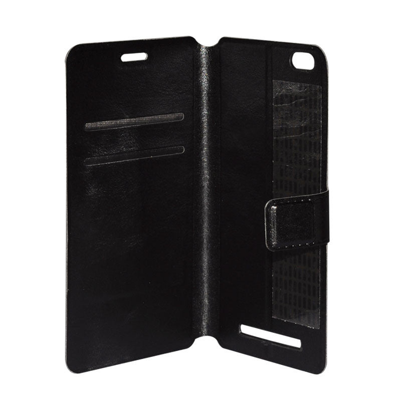 Siswoo C50 Phone Case - High Quality Leather, Credit Card Slot, Magnetic Clasp (Black)