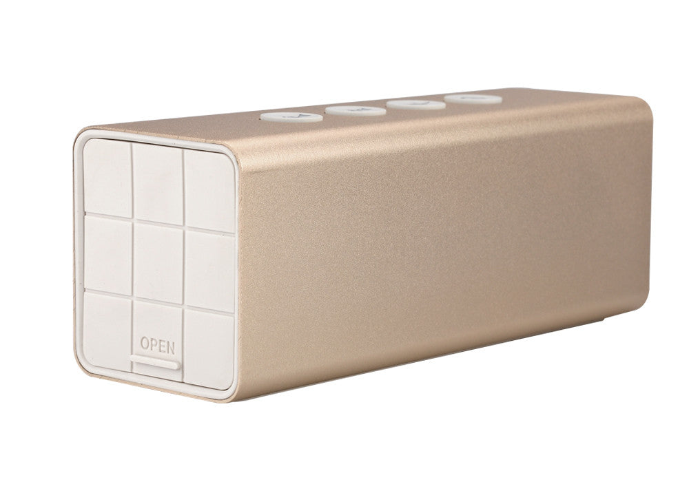 20 Watt Bluetooth Speaker + Power Bank - 4400mAh Battery, Bluetooth 2.1+EDR, Hands Free, Micro SD Card Slot, Aux In (Golden)