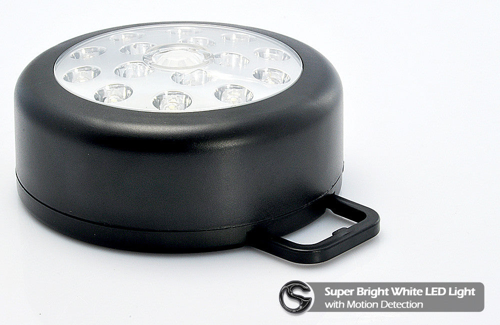 Portable Bright White LED Light - Motion Detection