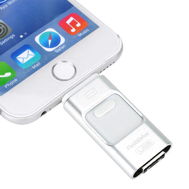 128GB Multi-functional USB FlashDrive - High Speed USB 2.0, Triple Windows, Android, iOS Interface