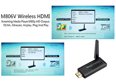 M806V Wireless HDMI Streaming Media Player - 1080p HD Output, DLNA, Miracast, Airplay, Plug And Play