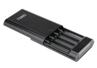 Smart External Battery Charger - 4x18650 Batteries, LCD Display, Double USB Output