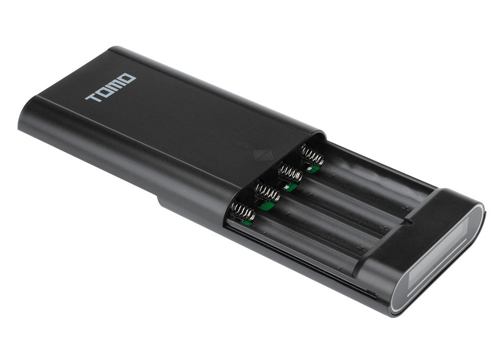 Smart External Battery Charger - 4x18650 Batteries, LCD Display, Double USB Output