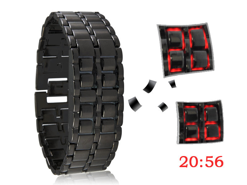 Japanese Style Inspired Red LED Watch 