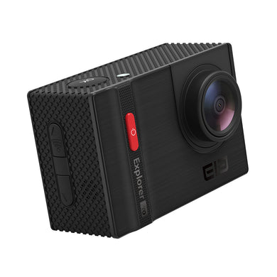 ELE Explorer Pro 4K Action Camera - Voice Broadcast, Wi-Fi, 170 Degree Wide Angle Lens, 12MP SONY Sensor, 5X Zoom (Black)