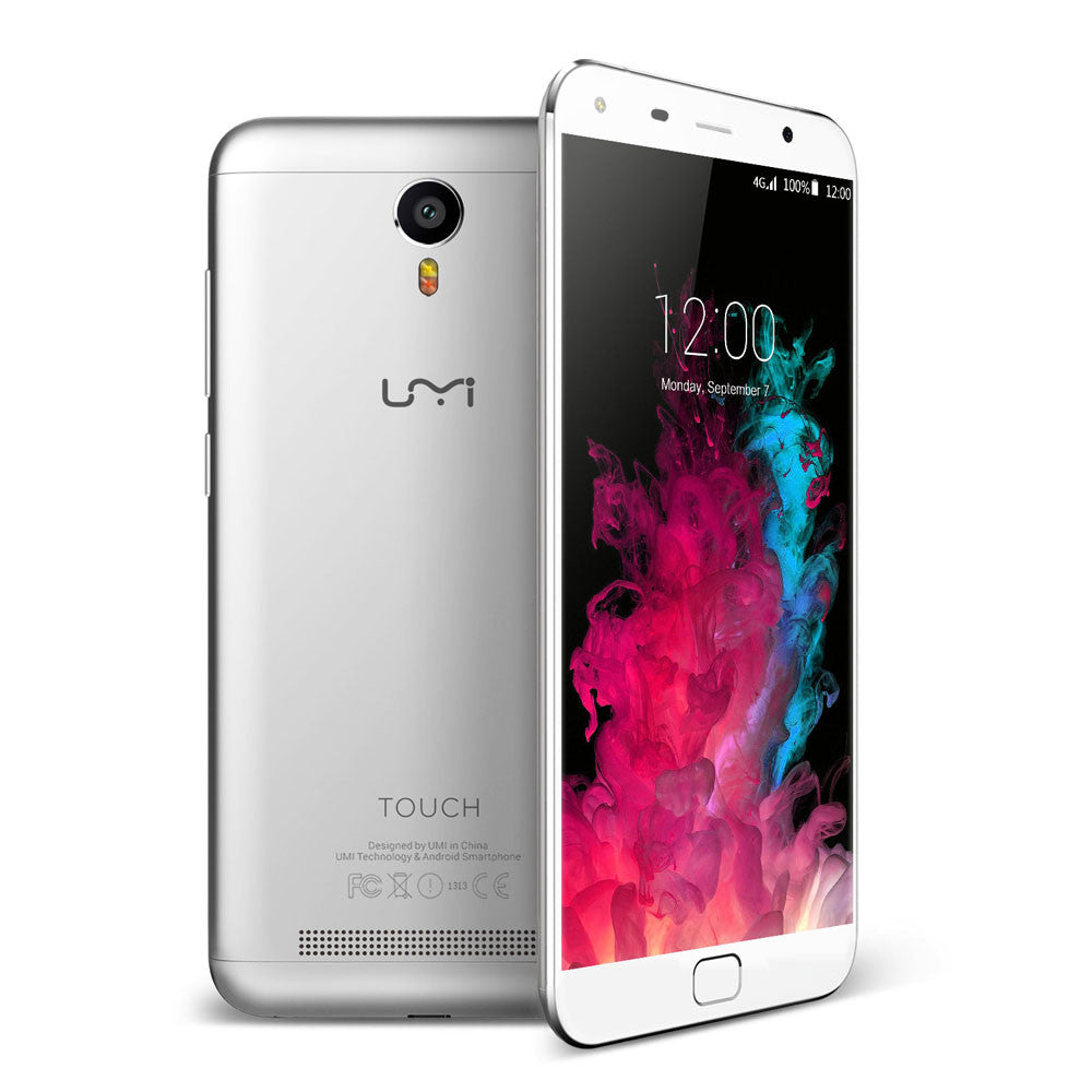 UMi Touch Smartphone - Android 6.0, 5.5 Inch 1080P Screen, 4G, 3GB RAM + 16GB Memory, Gesture Sensing (Silver)