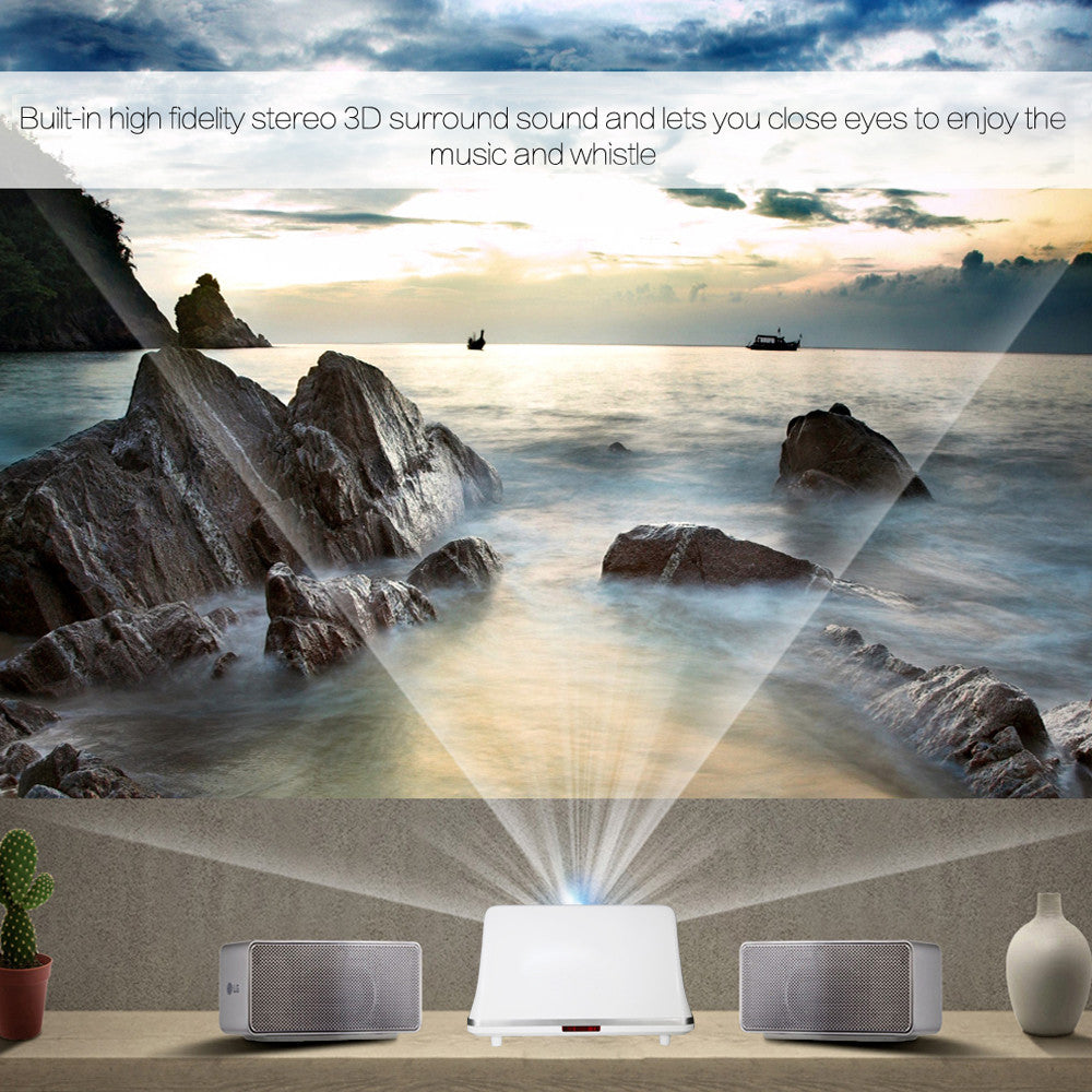 301 Max Short Throw 2000 Lumen Projector - Android OS, 12000:1 Contrast Ratio, Keystone correction