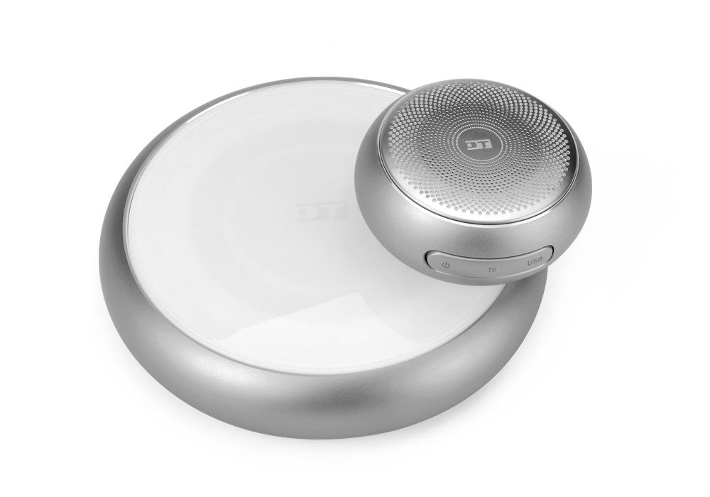 Levitating Bluetooth Speaker – Bluetooth 4.1, 5W Speaker,  10 Meter Range, 800mAh Built-In Battery (Silver)