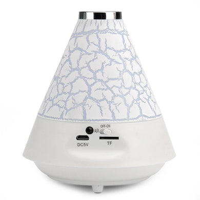 T12 Bluetooth Speaker with Color LED – Bluetooth 2.1 +EDR, Handsfree, Micro SD Card Support, FM Radio (White)