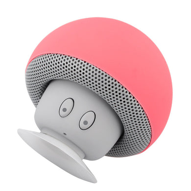 Mushroom Bluetooth Speaker - Built-in Microphone, Splash-Proof Design, Suction Cup, Capable of Answering Calls (Red)