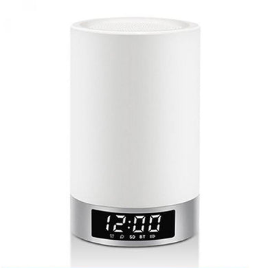 Bluetooth Speaker & LED Lamp - 6LED Light Modes, Touch Button, Sleep Mode, SD Card Slot, 22H Play Time, Bluetooth 4.0