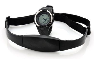 Heart Rate Monitor Watch with Chest Belt - EL Backlight, Stopwatch