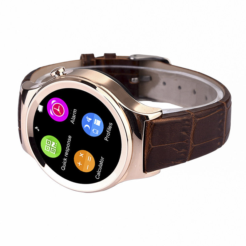 NO.1 S3 Smart Watch Phone - 1.22 Inch Screen, MTK2502, SIM Card Support, SD Card Support, Android + iOS App (Gold)