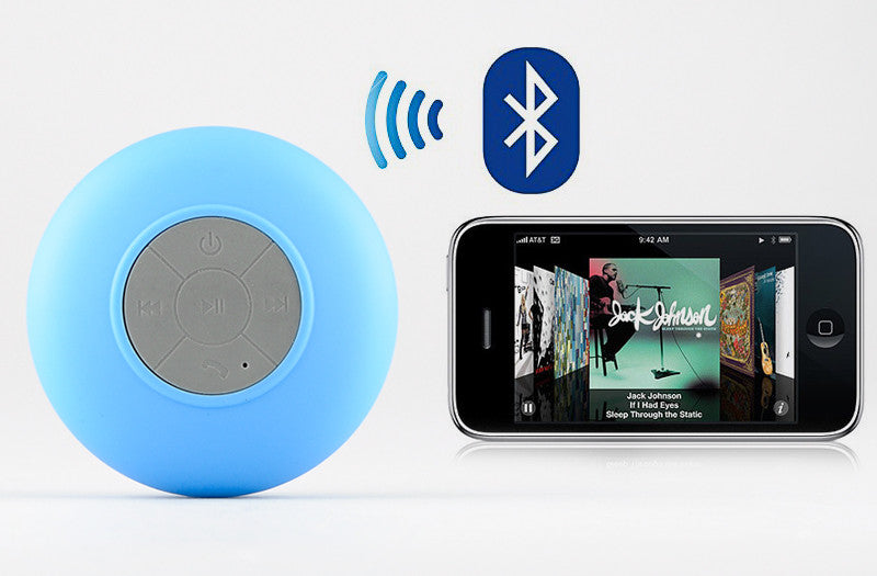 Bluetooth Shower Speaker 'AquaSound' - Water Resistant, Built-in Microphone, Suction Cup, Music Control, Call Answering